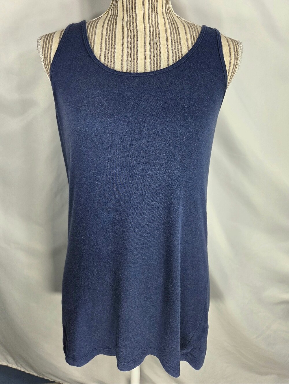 Old Navy Tami Fitted Navy Blue Cotton / Modal Blend Tank Top Size XLarge